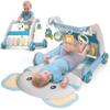 Caterbee 2 in 1 Baby Piano Play Mat & Standing Toy with musicial and Light (Blue) view 1