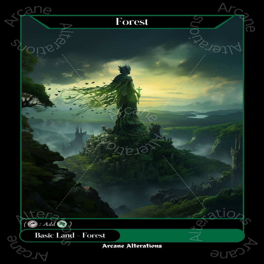 Basic Forest Altered Art Custom Proxy Cards