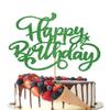 Crseniny Happy Birthday Cake Topper,Green Glitter Birthday Sign Cake DecorationsAnniversary Party/Bday Party Decoration Supplies(Green Glitter) view 1