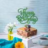 Crseniny Happy Birthday Cake Topper,Green Glitter Birthday Sign Cake DecorationsAnniversary Party/Bday Party Decoration Supplies(Green Glitter) view 3