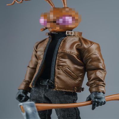 1/12 Scale Male Clothes,Male Stand Up Collar Jacket Coat Costume Outfit Clothing for 6inch Male Action Figure Body(Black Motorcycle Jacket)