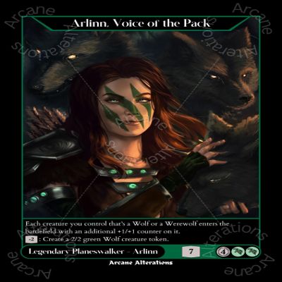 Arlinn, Voice of The Pack Aela The Huntress The Elder Scrolls Crossover Altered Art Custom Proxy Cards