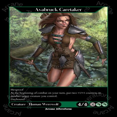 Avabruck Caretaker Aela The Huntress The Elder Scrolls Crossover Altered Art Custom Proxy Cards