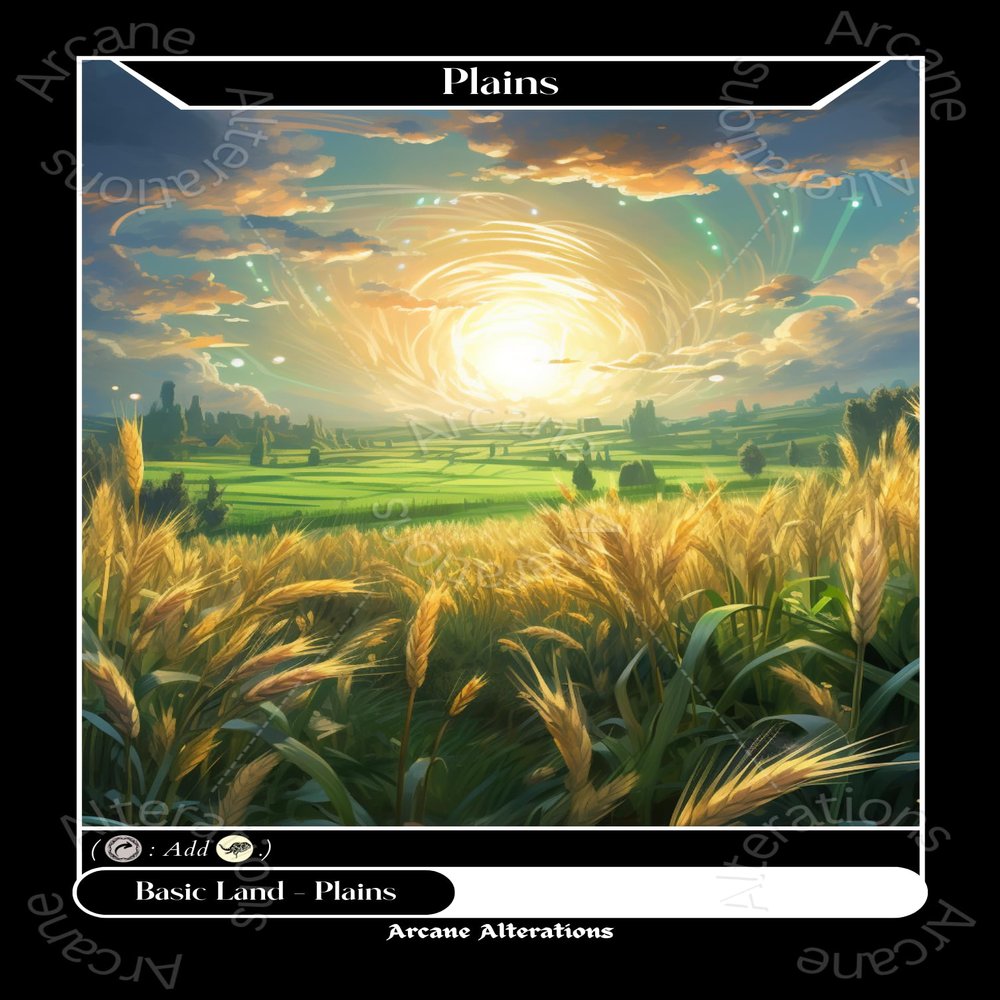 Basic Plains Altered Art Custom Proxy Cards