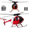 Ssccgym 335MM MD500 C189 Remote Control Helicopter Aircraft Add Optical Flow Positioning 1/28 Scale RC Heli Maintain Altitude Hover RTF US Rescue Helicopter RTF 2Batteries view 1