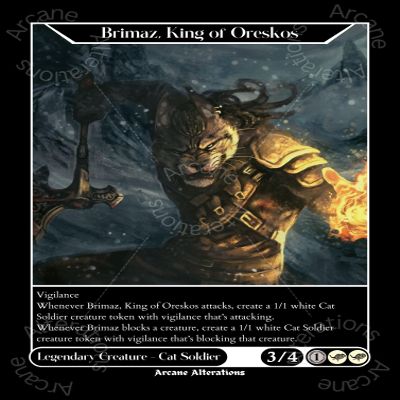 Brimaz, King of Oreskos Imperial Soldier The Elder Scrolls Crossover Altered Art Custom Proxy Cards