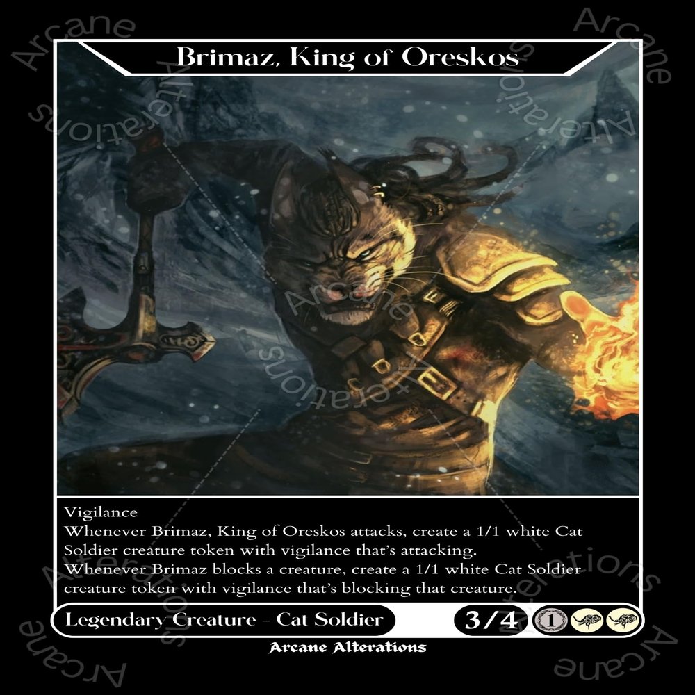 Brimaz, King of Oreskos Imperial Soldier The Elder Scrolls Crossover Altered Art Custom Proxy Cards