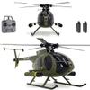 Ssccgym 335MM MD500 C189 Remote Control Helicopter Add Optical Flow Positioning RC Aircraft 2Batteries RC Heli Single Rotor No Ailerons Maintain Altitude Hover Green RTF view 1