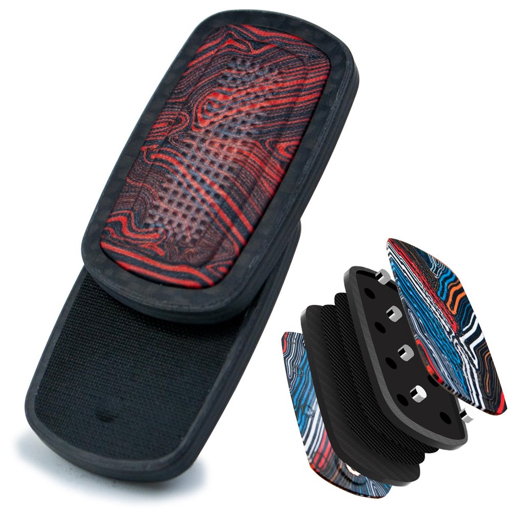 DjuiinoStar Silent Fidget Slider (Carbon Fiber + Glass Fiber), CNC Machined Free-Floating Push Slider, Addictive Magnetic Toy, Help to Relieve Stress, Best Gift for Fidget Fans DFS-49