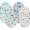 Onacosht Bassinet Sheets for Baby Boy and Girl, Stretchy Breathable Fitted Sheet Universal for Bassinet Cradle Hourglass Oval Rectangle Pad/Mattress, 4 Pack Woodland Animal Printing view 1