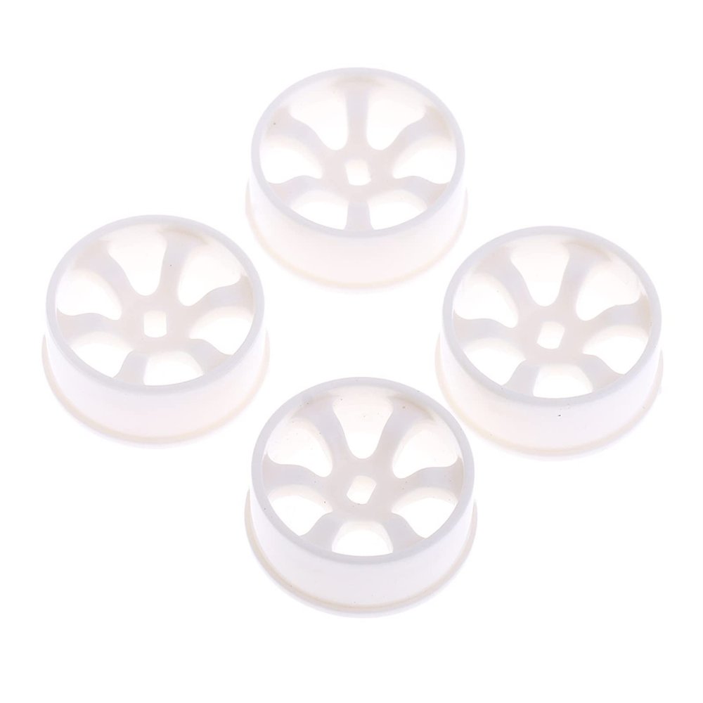 Tsolay 4Pcs 1/28 White RC Wheel Rims for WLtoys K969 K989 P929 Car DIY Accs Modification Accessories