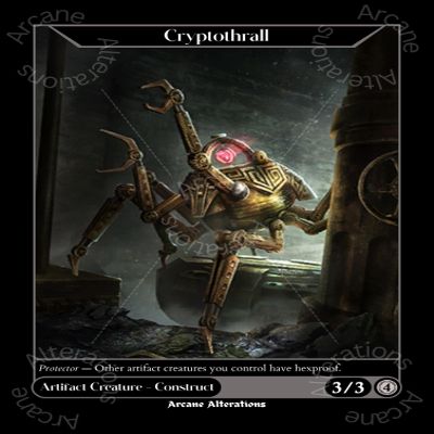 Cryptothrall Dwarven Spider The Elder Scrolls Crossover Altered Art Custom Proxy Cards