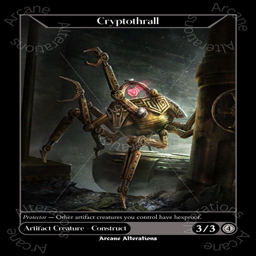Cryptothrall Dwarven Spider The Elder Scrolls Crossover Altered Art Custom Proxy Cards