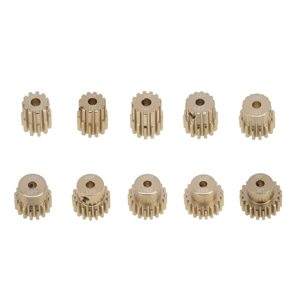 11T-20T Aluminum Alloy 3.17mm 32P Motor Pinion Gear 10PCS/Set for 1/10 1/8 RC Car