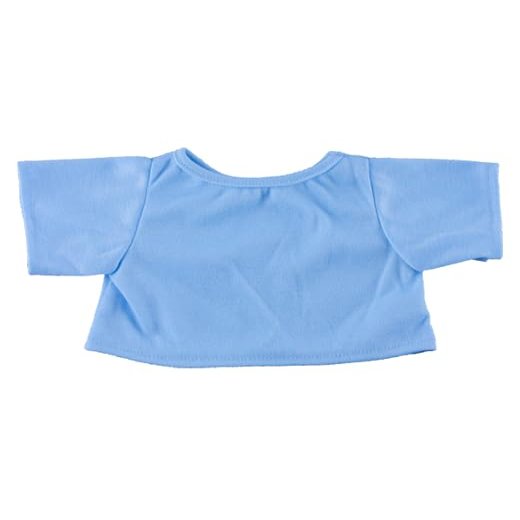 Light Blue T-Shirt fits 14-18 Inch Stuffed Toys Soft Comfortable Clothes for Plush Animals Dolls Accessories Playtime Wardrobe Display Kids Ages 3 and Up