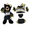 Cheer Uniform Outfit for Plush Animal Teddy Bear - Fits Most 6"-10" Plush Soft Toys Adorable & Cozy Gold & Black Cheerleader Costume Plushie Buddy Bear - Playful Gift for Kids view 1