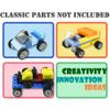 Pasacho Wheels and Axles Set, Car Parts Chassis Pieces Tires Building Blocks, Compatible with Classic Bricks Toys view 3