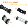 Pasacho Wheels and Axles Set, Car Parts Chassis Pieces Tires Building Blocks, Compatible with Classic Bricks Toys view 4
