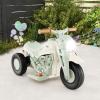 Costzon Kids Motorcycle, 6V Battery Powered Ride on Motorcycle with Bubble Maker, Music, LED Headlight, Forward & Backward, 3 Wheels Electric Motorcycle for Kids, Gift for Boys & Girls (Beige) view 2