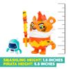 Pinata Smashlings: Mo The Tiger - Kids Articulated 5" Pinata Character Figure w/Pinata Stick, 2 Exclusives & 1 Hidden Smashling, Toikido view 3