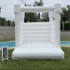 Inflatable White Bounce House Castle with Air Blower,Inflatable Jumper Bouncy Castle for Wedding, Birthday Parties Decorations11X11X10FT view 3