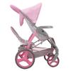 509 Crew: Cotton Candy Pink: Twin Tandem Doll Stroller - Pink, Grey, Polka Dot - Dolls Up to 18", Holds 2 Dolls, Foldable, Kids Pretend Play, Ages 3+ view 4
