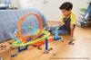 Hot Wheels Toy Car Track Set, Action Loop Cyclone Challenge, 18-in Tall, 2 Ways to Play & Easy Storage, with 1:64 Scale Vehicle view 2