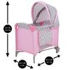 509 Crew: Cotton Candy Pink: Doll Play Yard - Pink, Grey, Polka Dot - for Dolls Up to 18", Foldable, Retractable Canopy, Kids Pretend Play, Ages 3+ view 3