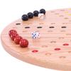 AmishToyBox.com Wahoo Marble Game Board Set - Round 22" Wide Marbles Game - Solid Oak Wood - Double-Sided - with Large 22mm Marbles and Dice Included view 2