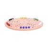 AmishToyBox.com Wahoo Marble Game Board Set - Round 22" Wide Marbles Game - Solid Oak Wood - Double-Sided - with Large 22mm Marbles and Dice Included view 3