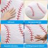 2Pcs Baseball Plush Pillow14" Soft Baseball Stuffed Toys Fluffy Soccer Sports Throw Pillow Durable Football Plush Toys for Home Decor Sofa Cushion Kids Boy Girls Children Sports Toys Gift(Baseball) view 4