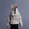 1/12 Scale Male Clothes,Male Half-Zip Sweater Hoodie Coat Jacket Outfit Clothing for 6inch Male Action Figure Body (Beige) view 1