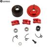 Chanmoo 1/8 RC Car 14T Clutch Bell Flywheel Assembly Kit Shoes Bearings Gear Engine Nut Springs Cone for 1:8 RC Buggy Truck Car KYOSHO HPI HSP Axial Himoto 21-28cxp Nitro Engine Parts (Red) view 2