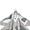 DAGIJIRD Russian Su-57 Stealth Fighter Attack Airplane Model 1/100 Scale Alloy Military Aircraft Model with Display Stand view 3