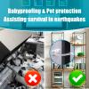 12 Pairs Furniture Anchors for Baby Proofing Anti Tip Child Safety Cabinet Straps to Help Furniture Secure to Wall Baby Proof Anchoring Kit for Shelf & Dresser to Protect Toddler Kid Pet Adjustable view 3