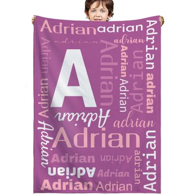 YBDLLE Custom Blanket, Personalized Baby Blanket with Name, Customize Blanket for Baby Girl or Boy, Best Gift for Baby, Newborn, New Mom