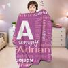 YBDLLE Custom Blanket, Personalized Baby Blanket with Name, Customize Blanket for Baby Girl or Boy, Best Gift for Baby, Newborn, New Mom view 3