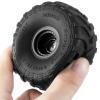 QUPA AM STORE 4PCS RC 1.0 Wheels and Rubber Tires Set Monster Truck Wheel Rims Tire Set for 1/18 TRX4M 1/24 SCX24 Upgrade FMS FCX24 RC Crawler Car view 4