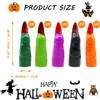 Halloween Witch Fingers,30 Pcs Witch Finger for Reading for Kids 5 Colors Fake Nail 6.5cm/2.5in Halloween Nails for Party Zombie Vampire Cosplay Costume Accessory view 2