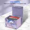 CaseBot Card Deck Box Compatible with MTG/TCG/CCG, Magnetic Game Card Case Large Size Fits Up 180+ Game Cards with PU Divider, Lilac Marble view 3