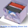 CaseBot Card Deck Box Compatible with MTG/TCG/CCG, Magnetic Game Card Case Large Size Fits Up 180+ Game Cards with PU Divider, Lilac Marble view 4