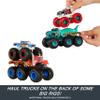 Hot Wheels, Monster Trucks 1:64 Scale Surprise Trailer Truck with 6 Wheels (Cannot Choose Model) view 4