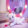 Gipsy Toys Cuty Bella Fashionista - Interactive Cat Soft Toy - Light Up to The Rhythm of Pretty Melodies - 30 cm - White Pink view 3