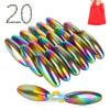 20pcs Oval Fridge Magnetic Magnets, Small and Multicolor Magnets for Wall Stickers, Strong Refrigerator Magnets Heavy Duty for Whiteboard, Office, Classroom, Kitchen Accessories, Home and Cabinet view 1