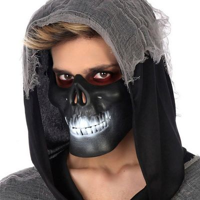 BigBuy Carnival Halloween Mask 14 x 18 cm Black