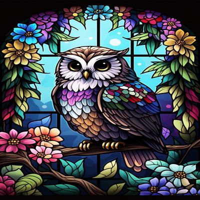 1000 Piece Adult Jigsaw Puzzle - Painted Flower Owl Wooden Rounded Corner Color Jigsaw Puzzle for Beginners, Great Gift for Framing, Multi-Color Jigsaw Puzzle