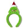 Atvscay Christmas Santa Headband,Furry Santa Hat headband,Green Monster Costume Accessories,Xmas Headband,Stole Christmas Holiday Welcome To Whoville Party Hair band. (Green) view 1