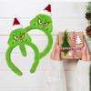 Atvscay Christmas Santa Headband,Furry Santa Hat headband,Green Monster Costume Accessories,Xmas Headband,Stole Christmas Holiday Welcome To Whoville Party Hair band. (Green) view 4