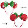 RAZKO Mouse Ears Headband, Sequin Mice Ears Hairband Mouse ears Headband for Women Girls Hair Accessories, Pick Your ColorChristmas Snowflake view 4