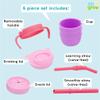 321 Grow Easy Learn Drink and Snack Set  Baby + Toddler Silicone Learning Cup & Snack Set, Training Cup for Straw and Open Cup Independence  Dishwasher Safe (Plum) view 2